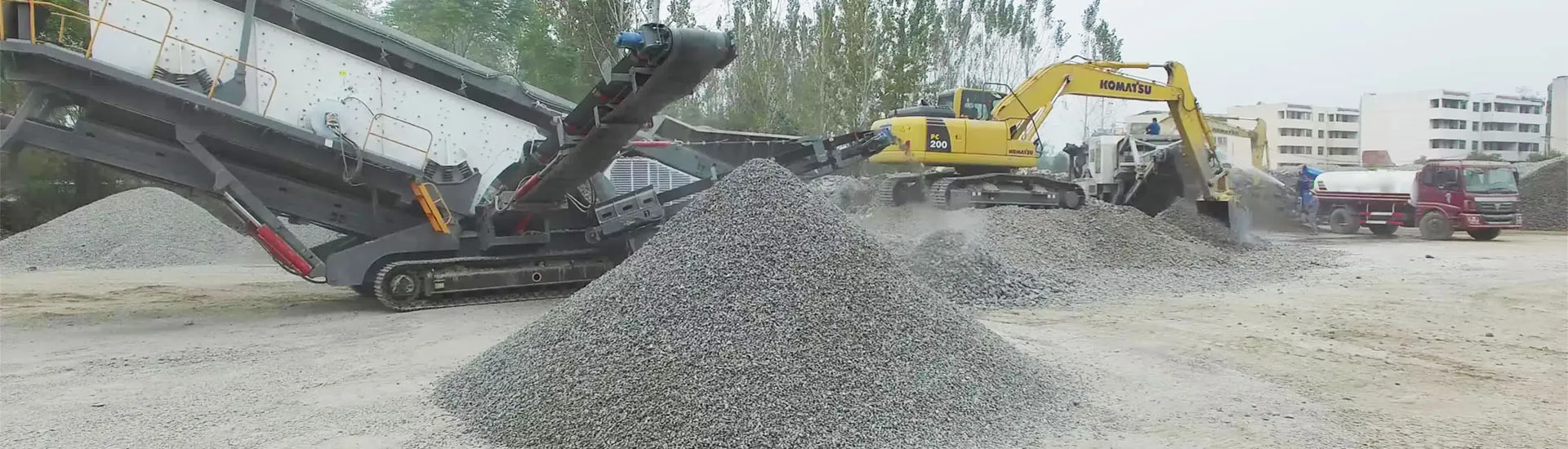 wheel type mobile crusher plant