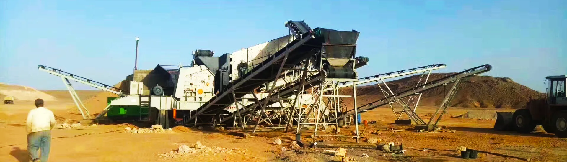 In a quarry,stone crusher,jaw crusher